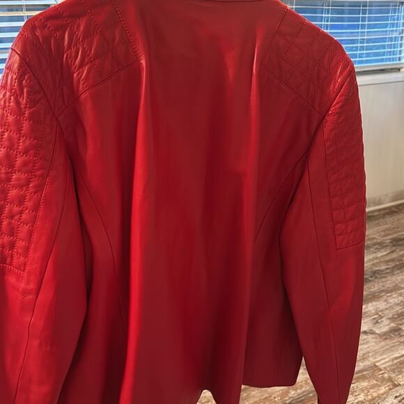 Escada Sport Red 100% lamb-leather jacket - Picture 7 of 7